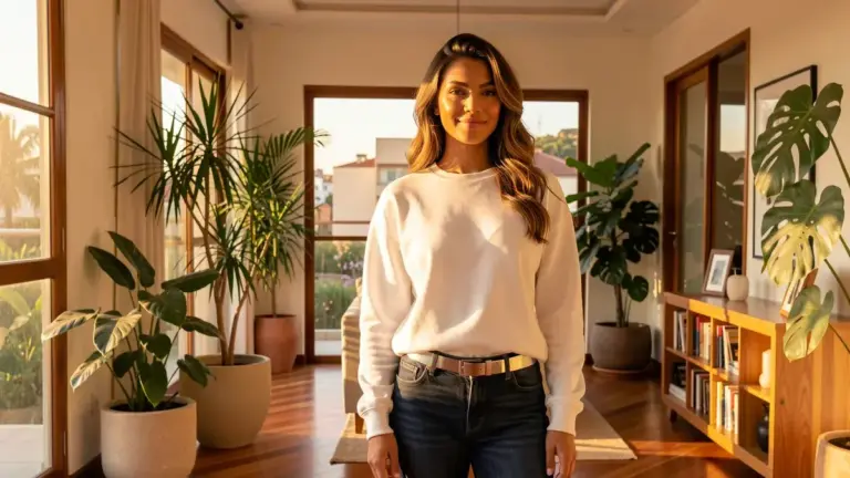 37 Ideias de Moletom Branco com Calça Jeans ou Alfaiataria para um Visual Elegante