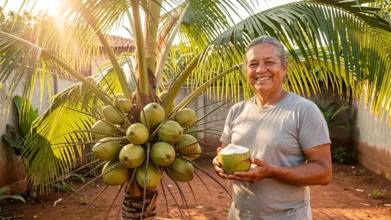 Pé de Coco Anão: Como Plantar e Ter Água de Coco Fresca em Casa Pé de Coco Anão: Como Plantar e Ter Água de Coco Fresca em Casa