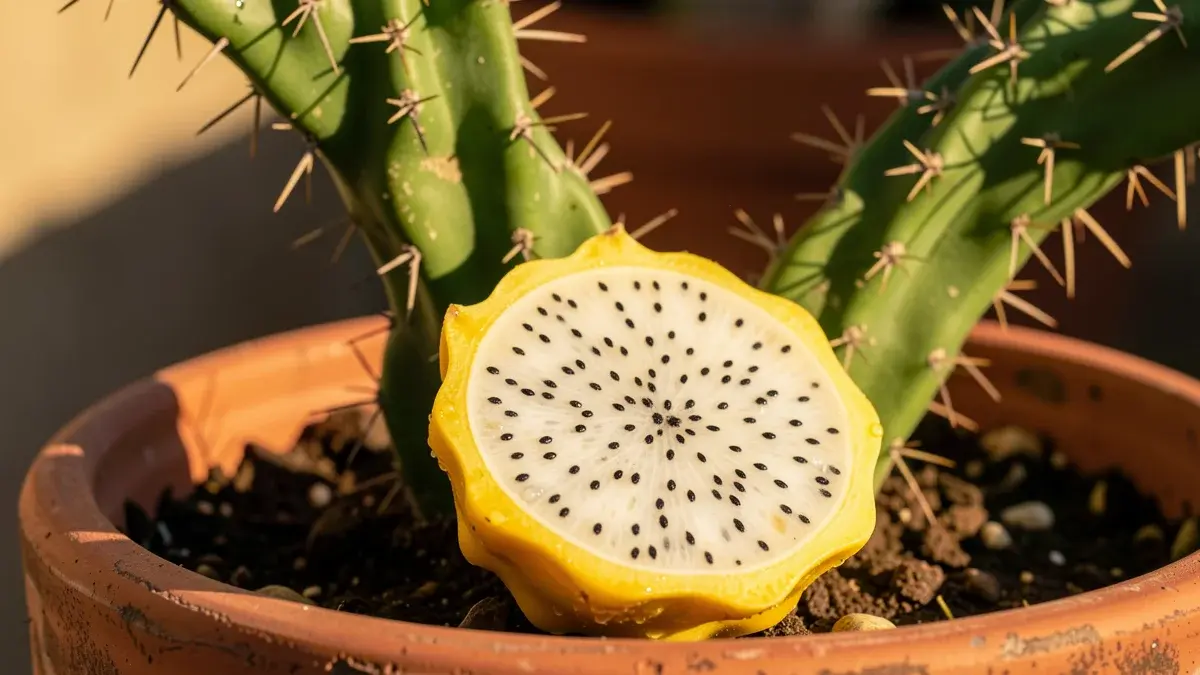 PÉ DE PITAYA AMARELA em Vaso: A Mais Doce (Fácil)