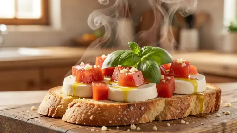 BRUSCHETTA CAPRESE: Receita Autêntica em 15 Min (Passo a Passo)