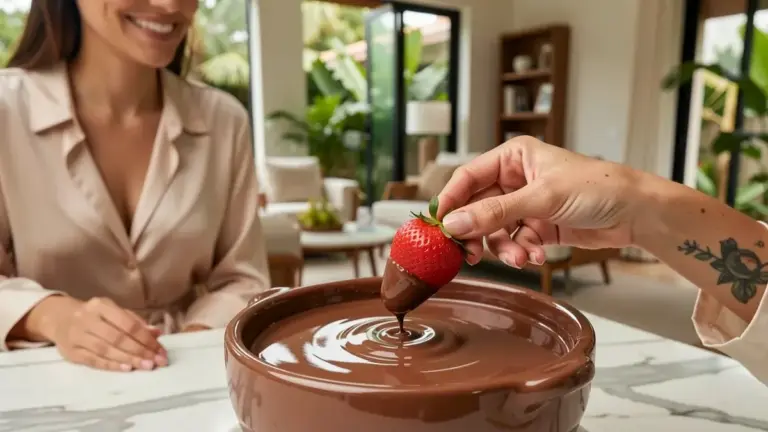 Fondue de Chocolate Cremoso: Receita Fácil que Não Talha