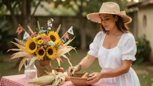 Mesa de Festa Junina: ideias simples e encantadoras para montar a sua