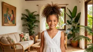 Penteados para cabelo cacheado infantil: 5 ideias práticas e sem puxar