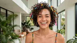 Penteados para Festa Junina em Cabelo Cacheado Curto: 7 Ideias Fáceis e Lindas