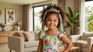 Penteados para Festa Junina em Cabelo Cacheado Infantil: Ideias Fáceis e Lindas