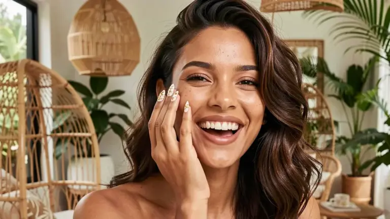 Unhas amendoadas decoradas que são puro charme e elegância