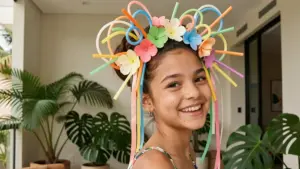 Cabelo Maluco para Meninas: Inspirações com Materiais de Casa