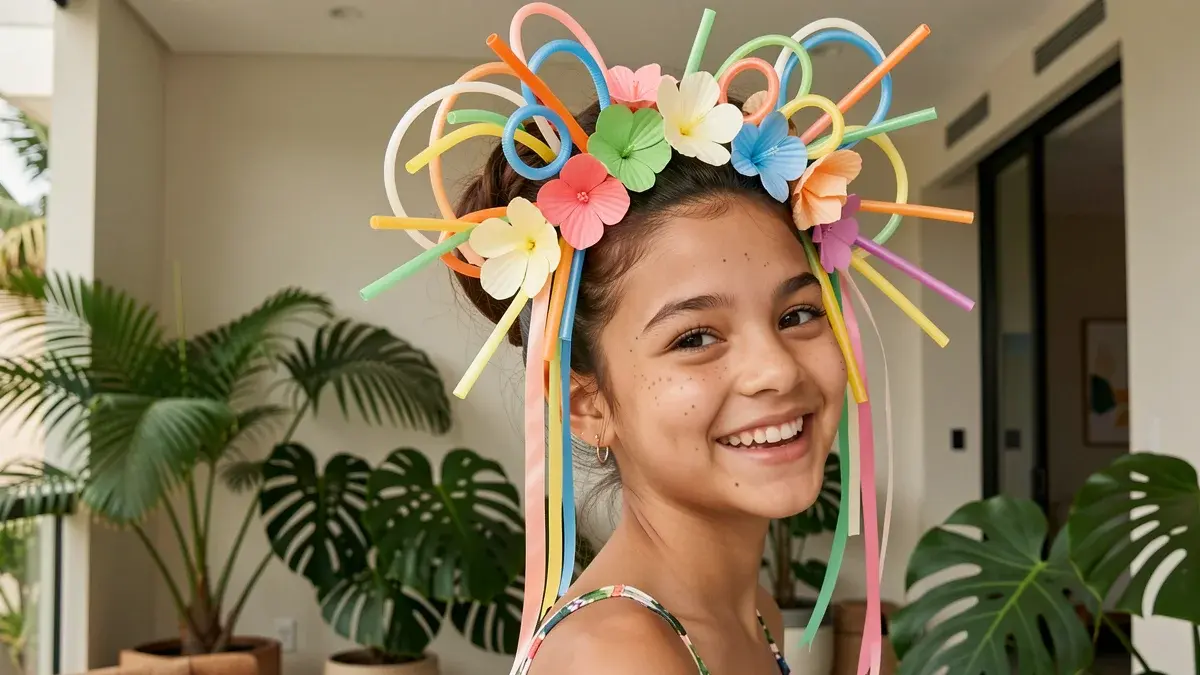 Cabelo Maluco para Meninas: Inspirações com Materiais de Casa Cabelo Maluco para Meninas: Inspirações com Materiais de Casa