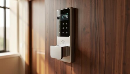 Quanto custa instalar fechadura digital em São Paulo? Preços reais e dicas para não pagar caro Fechadura digital moderna instalada em porta de madeira em apartamento