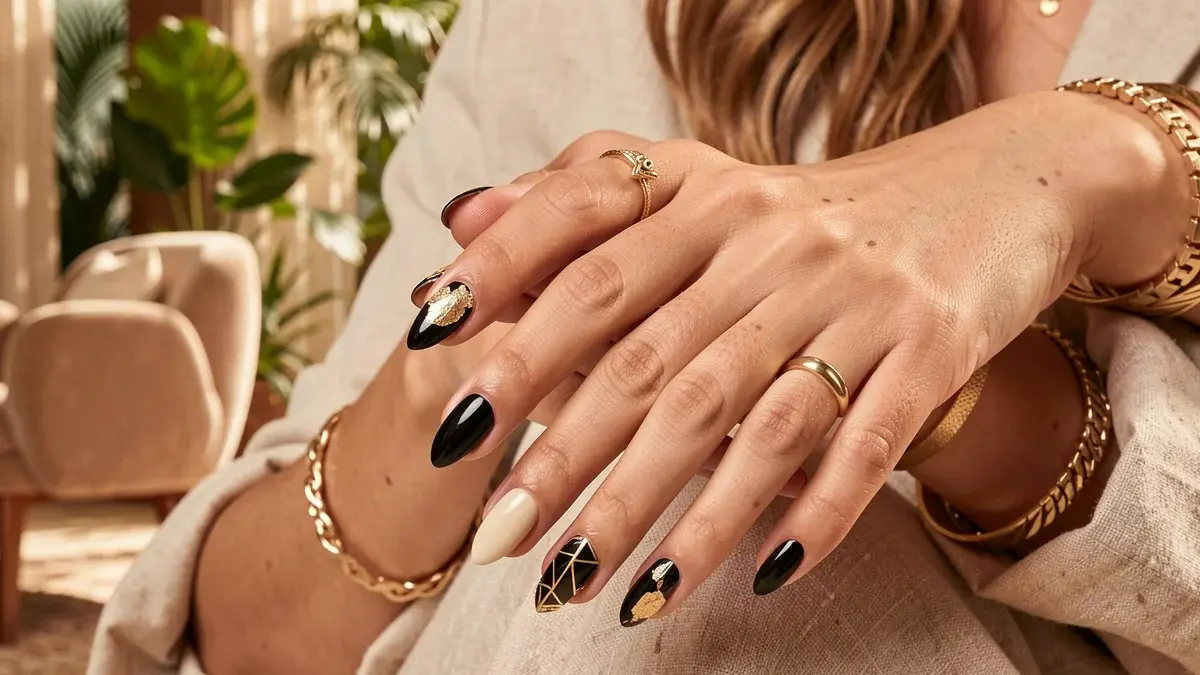Unhas Pretas Decoradas: 40 Ideias para Inovar no Estilo