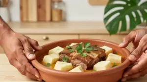 Costelinha de porco com mandioca: o passo a passo que não deixa a mandioca desmanchar