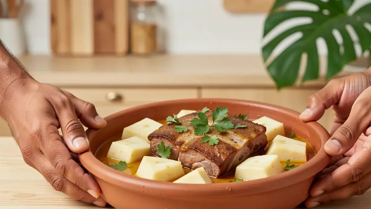 Costelinha de porco com mandioca: o passo a passo que não deixa a mandioca desmanchar